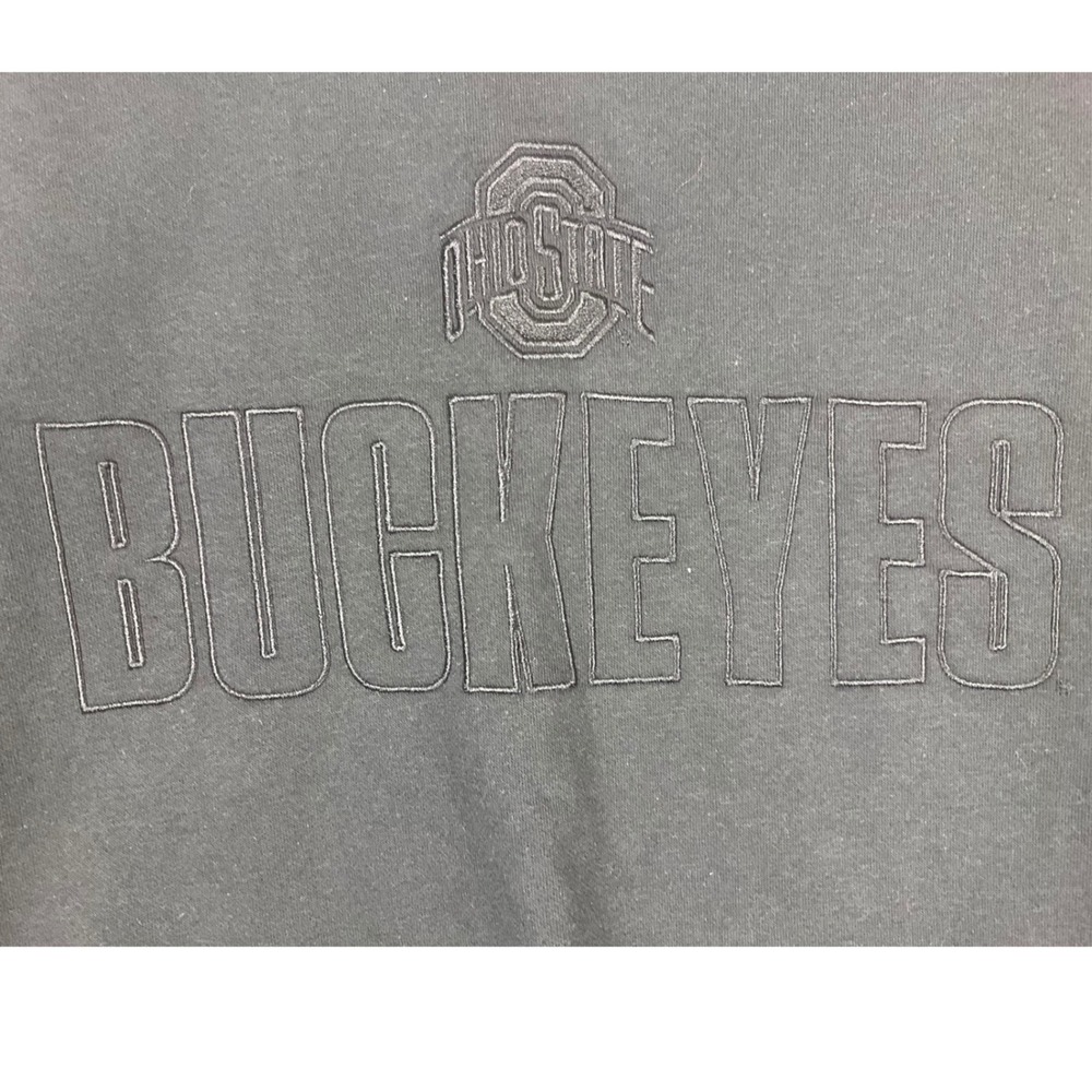 Proedge Ohio State Buckeyes Mens Medium Black Tonal Embroidered Crewneck Sweater - Picture 2 of 9